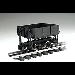 1:20.3 Ore Car w/Metal Wheels -- Wood Side-Dump (Black)