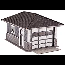 1-Car Garage - Kit (Laser-Cut Micro Plywood) -- Barb's Bungalow Garage pkg(2)