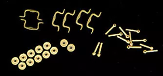 1" Scale Dollhouse Miniature - Bail Drawer Pull with Round Backplate 6Pcs (103)