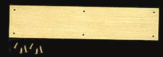1" Scale Dollhouse Miniature - Brass Kick Plate (136)