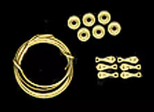 1" Scale Dollhouse Miniature - Flat Pendant Drawer Pull 6Pcs (108)