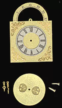 1" Scale Dollhouse Miniature - Grandfather Clock Face with Hands (152)