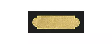 1" Scale Dollhouse Miniature - Half Moon Push Plate 1Pc (134)