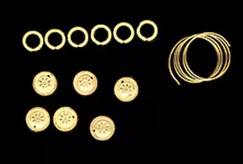 1" Scale Dollhouse Miniature - Sheraton Drawer Pull 6Pcs Brass (109)
