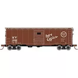 1932 ARA 40' Steel Boxcar - Ready to Run - Master(R) -- Missouri Pacific #30804 (Boxcar Red, Route of the Eagles Slogan, Buzz Saw)