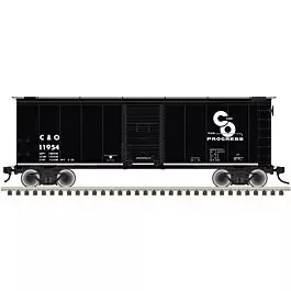 1937 AAR 40' Single-Door Boxcar - 2-Rail - Ready to Run - Master(R) -- Chesapeake & Ohio (black, white, Progress Logo)