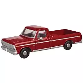 1973 Ford F-100 Pickup Truck 2-Pack - Assembled -- Candy Apple Red