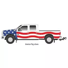 2016 Ford F-250 XLT Pickup Truck - Assembled -- American Flag Scheme
