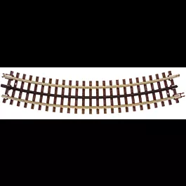 21st Century Track System(TM) Nickel Silver Rail w/Brown Ties - 3-Rail -- O45 Full Curved Section (12pcs./circle)