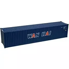 40' Standard-Height Container 3-Pack - Assembled -- Wan Hai Set #1 (blue, red, white)