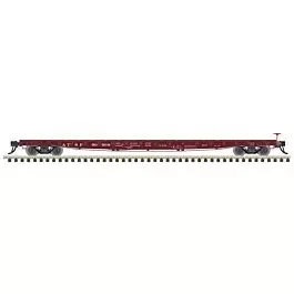 60' Flatcar - Ready to Run -- Atchison, Topeka & Santa Fe #90939 (Boxcar Red)