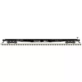 60' Flatcar - Ready to Run -- Cotton Belt SSW #85520 (black)