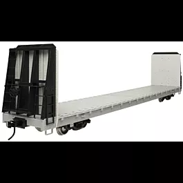 62' Bulkhead Flatcar - 3-Rail - Ready to Run - Trainman(R) -- Undecorated