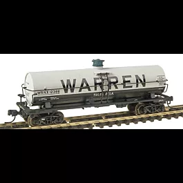 ACF 11,000 Gallon Tank Car - No Dome Platform - Assembled -- Warren Petroleum (WRNX) #12366 (light gray, black)