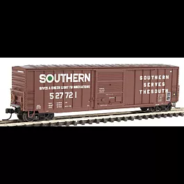 ACF 50' Single Door Rib Side Precision Design Boxcar - Assembled -- Southern #527721 (Boxcar red, white, green, silver w/"Green Light" slogan)