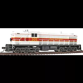 Alco RSD4/5 - Standard DC -- Utah Railway #305 (light gray, red, yellow)