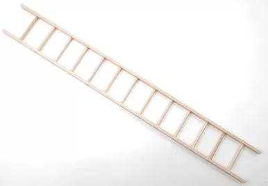 ALESSIO - 1" Scale Ladder 14 Inch Dollhouse Miniature (LADDER)