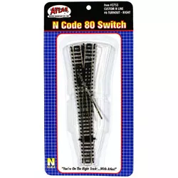 ATLAS - #6 Custom Black N Scale Right Hand Switch Track (2753)