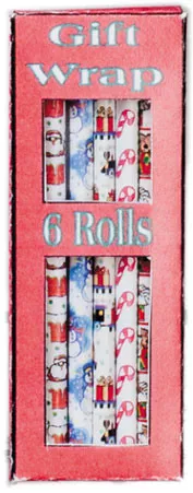 AZTEC - 1" Scale Christmas Gift Wrap Box Dollhouse Miniature (SH0022)