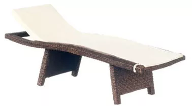 AZTEC - 1" Scale Dollhouse Miniature - Wicker Chaise (YM0812)