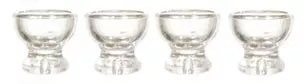 AZTEC - 1" Scale Small Clear Egg Cups Set 4 Piece Dollhouse Miniature (G7320)