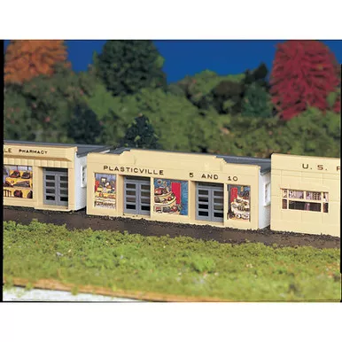 BACHMANN - HO Snap KIT 5 & 10 Store Plastic Model Building Kit (45142)
