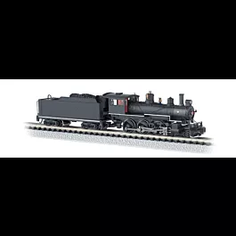 Baldwin 4-6-0 w/DCC -- Painted, Unlettered (black, red Windows, white Stripes)