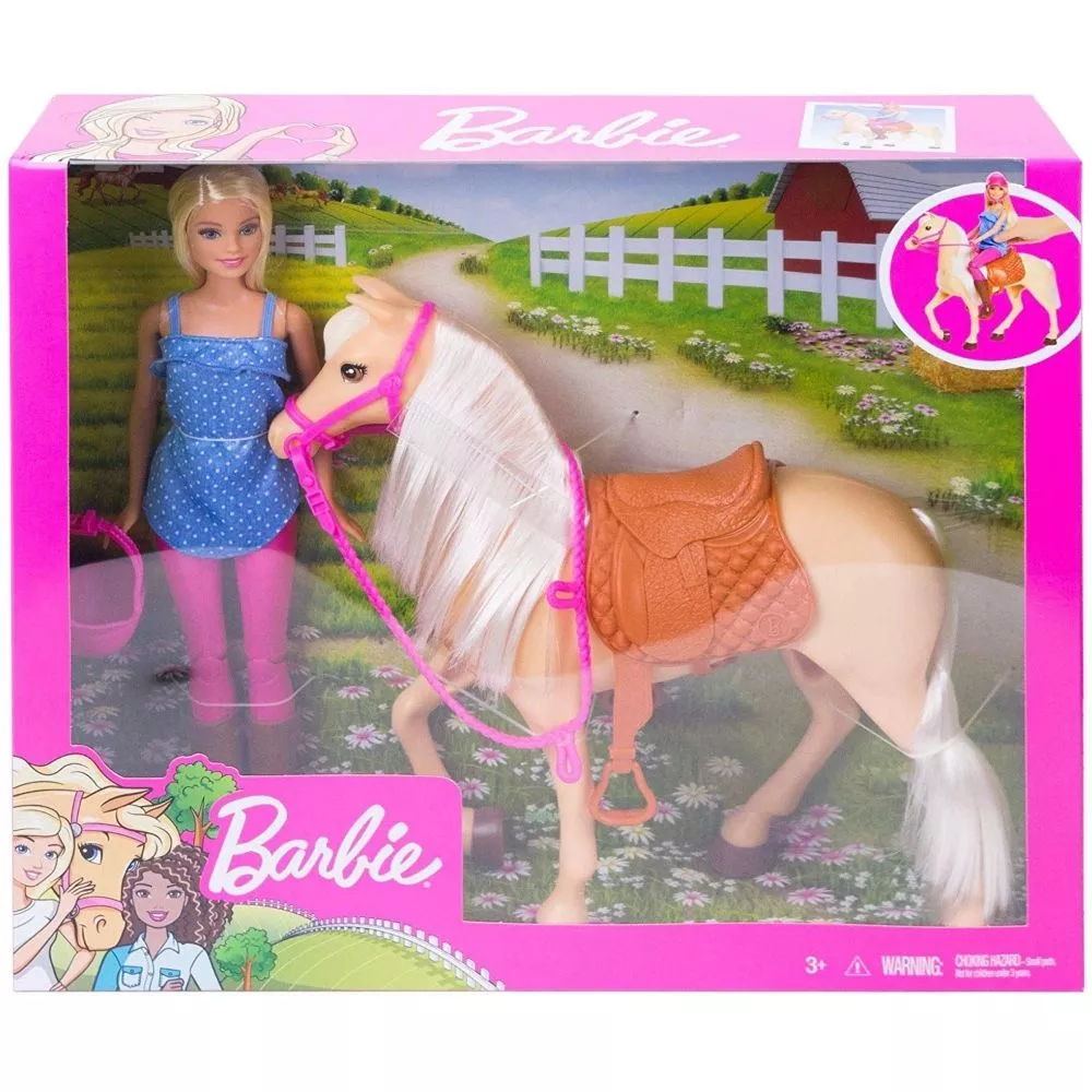 Barbie Blonde Doll & Horse