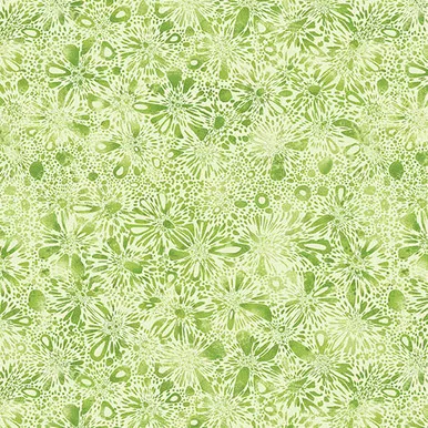 Benartex Traditions - Go With The Flow - Burst, Medium Lime