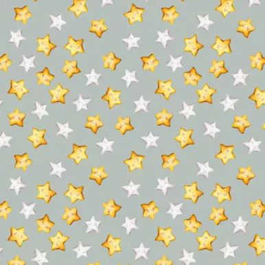 Blank Quilting - Nursery Rhyme Time - Stars, Slate