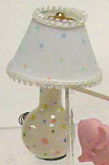 BY BARB - 1" Scale Dollhouse Miniature - Ceramic Base Lamp (CER55)