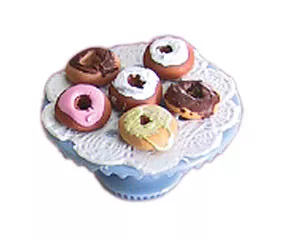 CARRUDUS - 1 Inch Scale Dollhouse Miniature - Donuts On Stand Assorted (CAR0090)