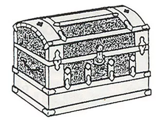 CATS PAW - 1 Inch Scale Miniature White Victorian Trunk Kit (S26)