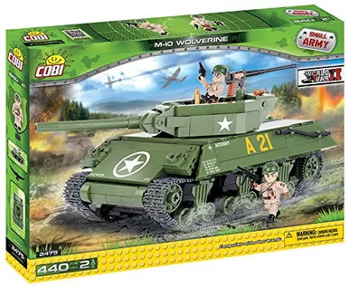 COBI Small Army M10 Wolverine Tank 400 Pcs Plastic Building Brick Set (2475)