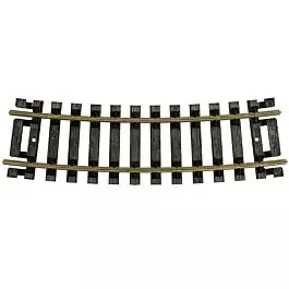 Code 100 Curved Snap-Track(R) Nickel-Silver Rail -- 1/2 Section, 15" Radius (Black Ties) pkg(4)