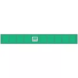 Decorated Plate Girder Bridge w/Code 100 Track -- Kit - Penn Central (jade green, white)