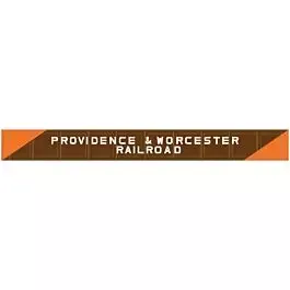 Decorated Plate Girder Bridge w/Code 100 Track -- Kit - Providence & Worcester (brown, orange)