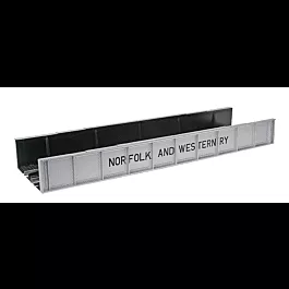 Decorated Plate Girder Bridge w/Code 100 Track -- Norfolk & Western (silver)