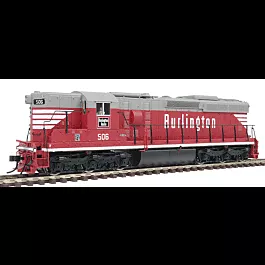 Diesel EMD SD24 Powered - No Decoder -- Chicago, Burlington & Quincy #506 (red, gray, white)