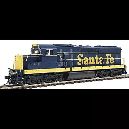 Diesel EMD SD24 Powered - No Decoder -- Santa Fe - Painted (blue, yellow), No Unit Number