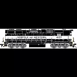EMD GP38 High Nose - Standard DC - Master(R) -- Norfolk & Western #4107
