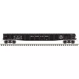 Evans 52' Gondola - Ready to Run - Master(R) -- Delaware & Hudson #13808 (black, Bridge Line Logo)