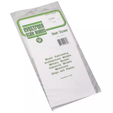EVERGREEN - Clear Plastic Styrene Sheet Stock - .015 Thick (9007)