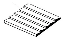 EVERGREEN - Plastic Styrene 3D Patterned Sheet Stock - Clapboard Siding .100" spacing (4101)