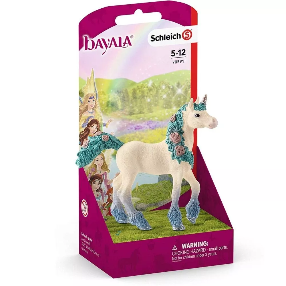 Flower Unicorn Foal Figure
