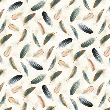 Henry Glass - Garden Symphony - Feathers, Cream