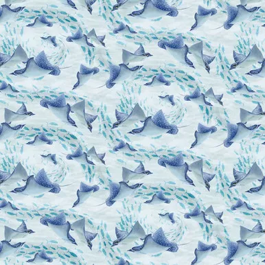 Henry Glass - Window to Paradise - Spotted Eagle Rays, Bay Blue