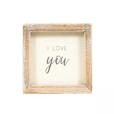 "I Love You" Wood Sign