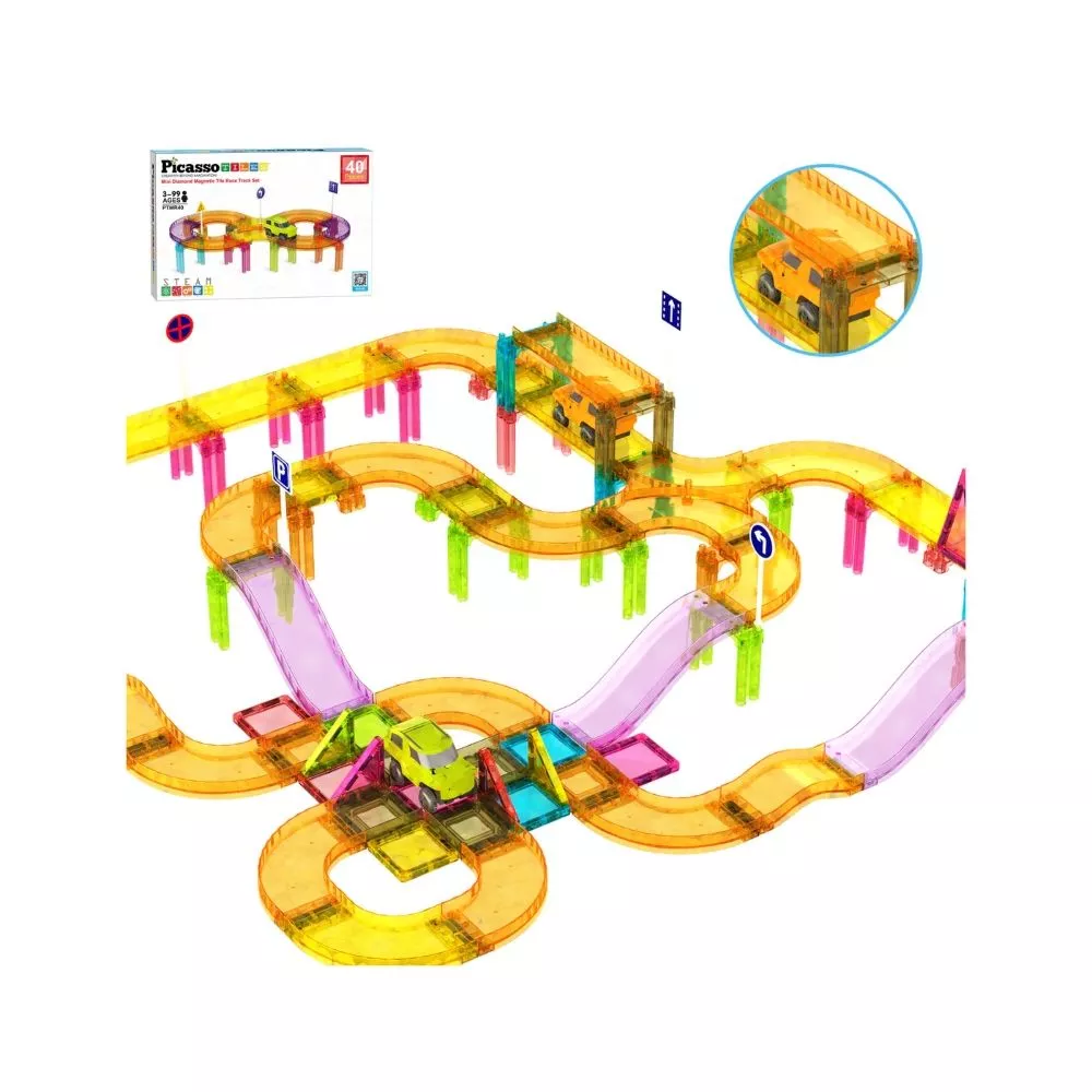Magnetic Race Track with LED Car 40 Piece