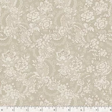 Marcus Fabrics - Moon Washed - Swirly Flowers, Beige